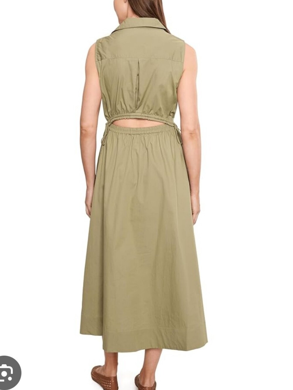 Calvin Klein Olive Cutout Maxi Dress